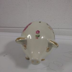 Vintage Rosey Piggy Bank